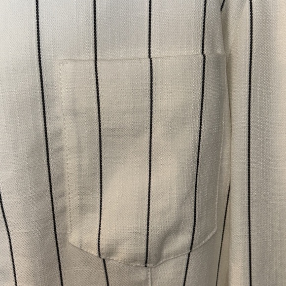 Chico’s Cream with Black Stripes Grommet Blazer Size 0 - Picture 7 of 12